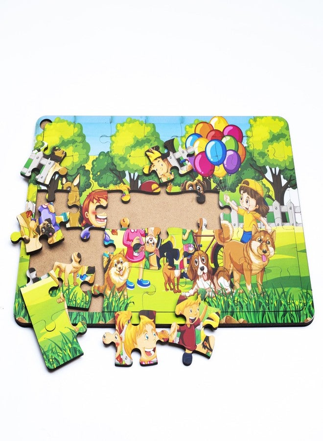 Craftick®Park Outdoor Scene with Many Children and and Balloons Jigsaw Puzzle for Kids Set of Educational Toy for Having Realistic Illustration, Focus, Memory, Mental Boost | Return Gift - Image 3